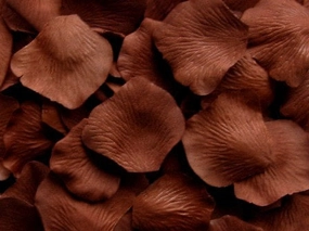 Brown Silk Rose Petal artificial flower bouquet  