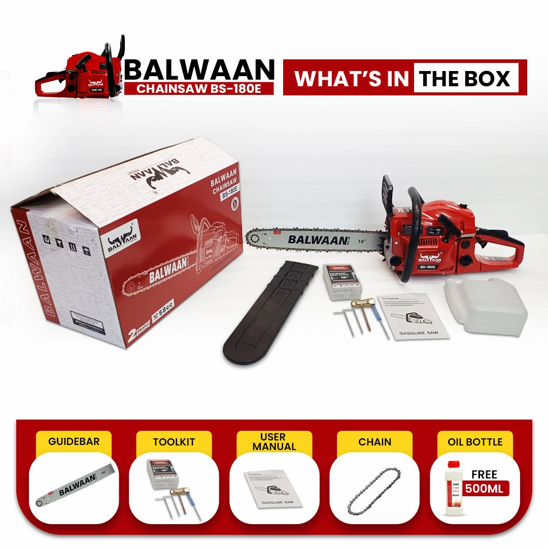 BS-180E Eco 58cc 18 Inches Chainsaw