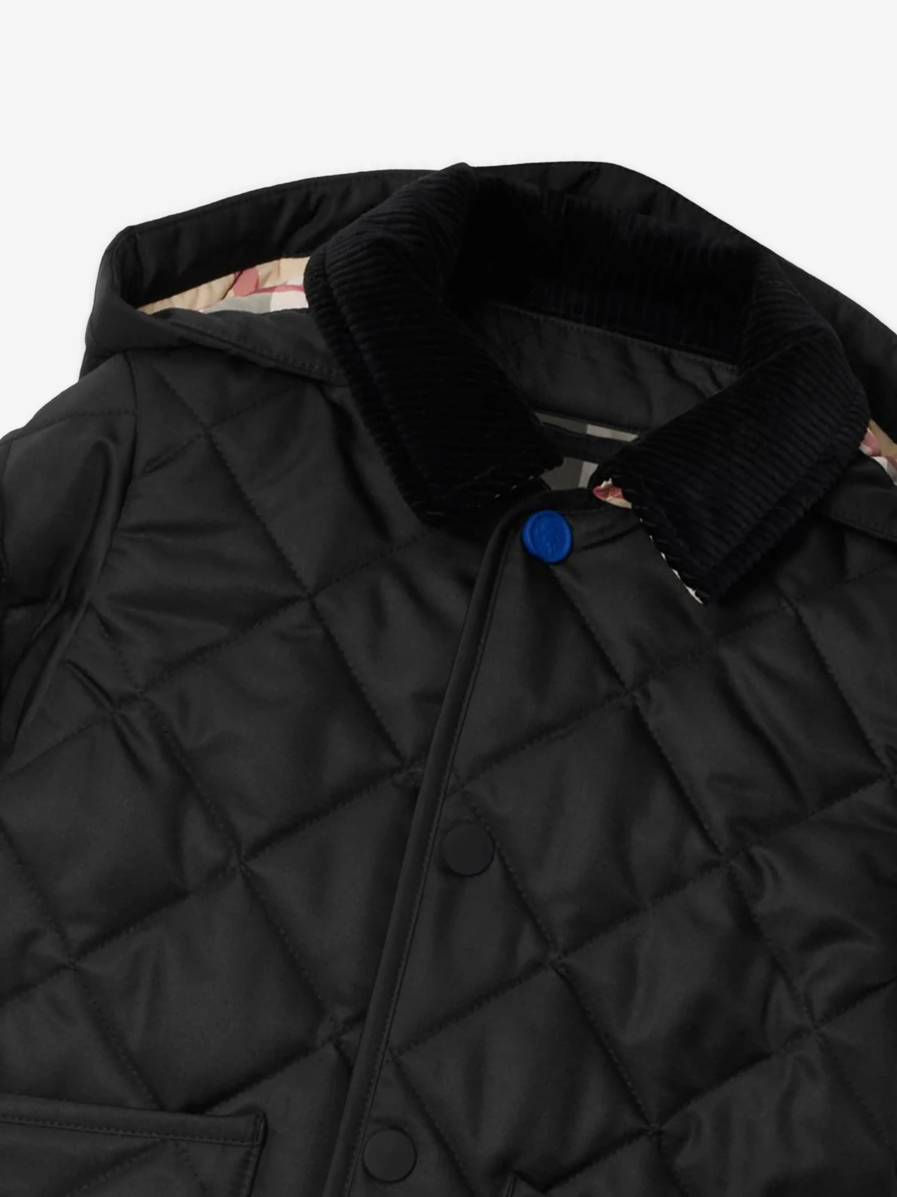 Burberry Baby Boys Mini Rowan Steppjacke in Schwarz