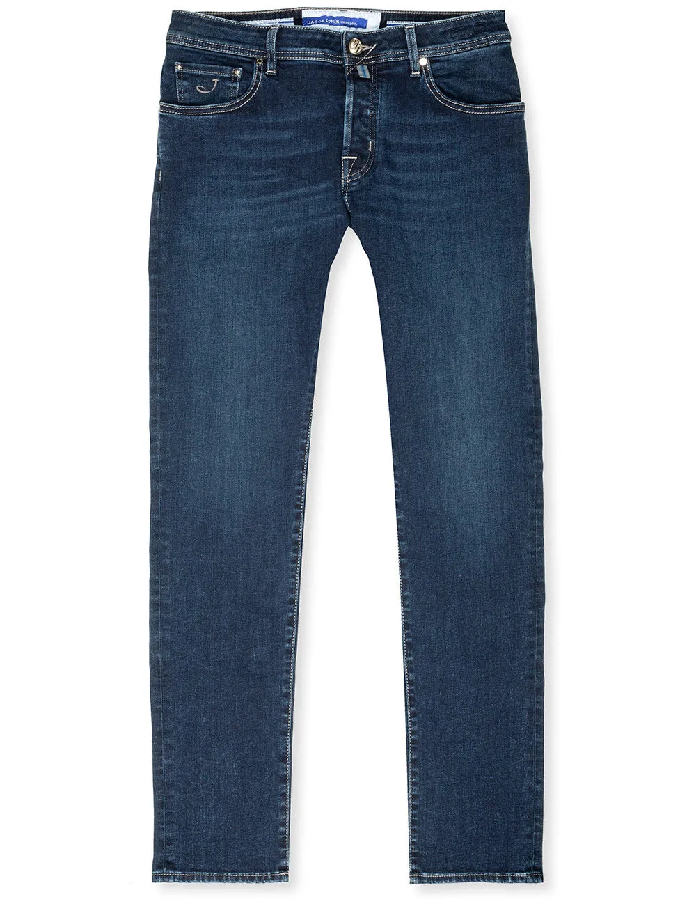Burgunder Abzeichen Slim Fit Jeans Denim
