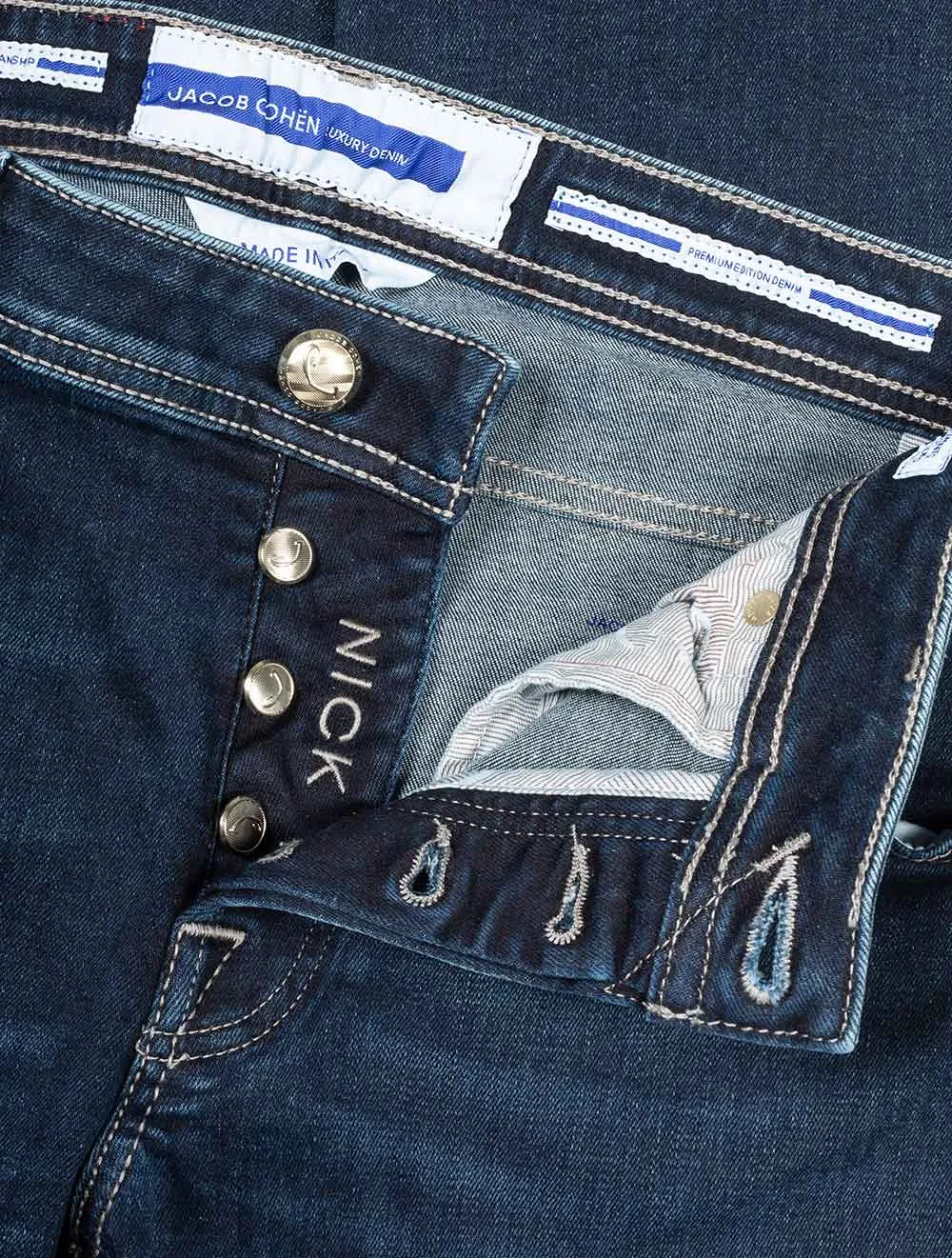 Burgunder Abzeichen Slim Fit Jeans Denim