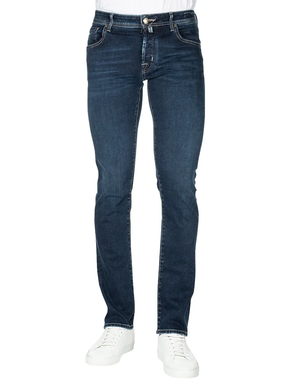 Burgunder Abzeichen Slim Fit Jeans Denim