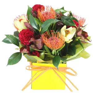 Bush Box,realistic flower bouquet 