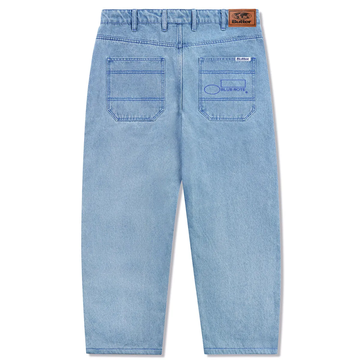 Butter Goods - Blue Note Plissierte Denim Jeans Gewaschen Indigo Butter Goods