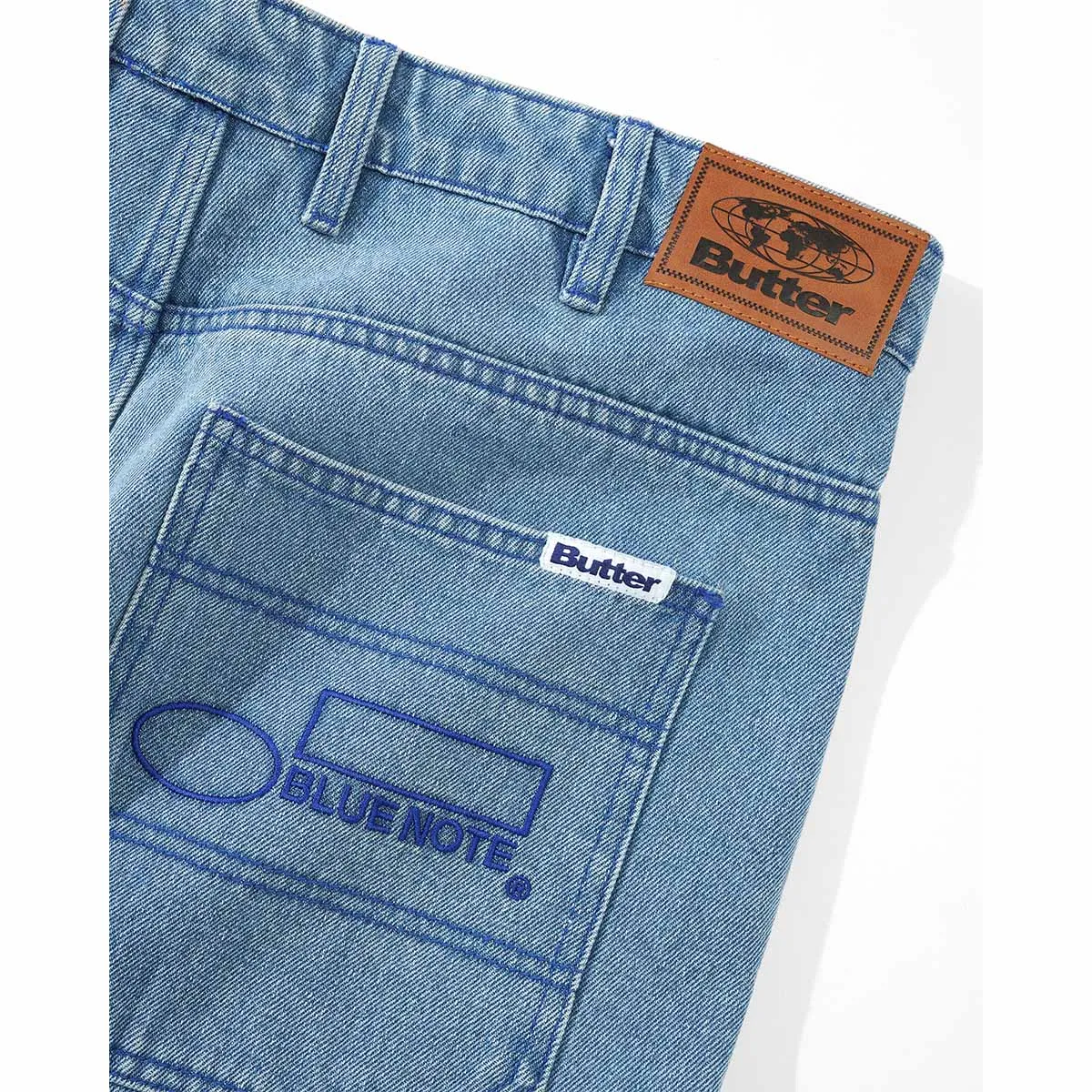 Butter Goods - Blue Note Plissierte Denim Jeans Gewaschen Indigo Butter Goods