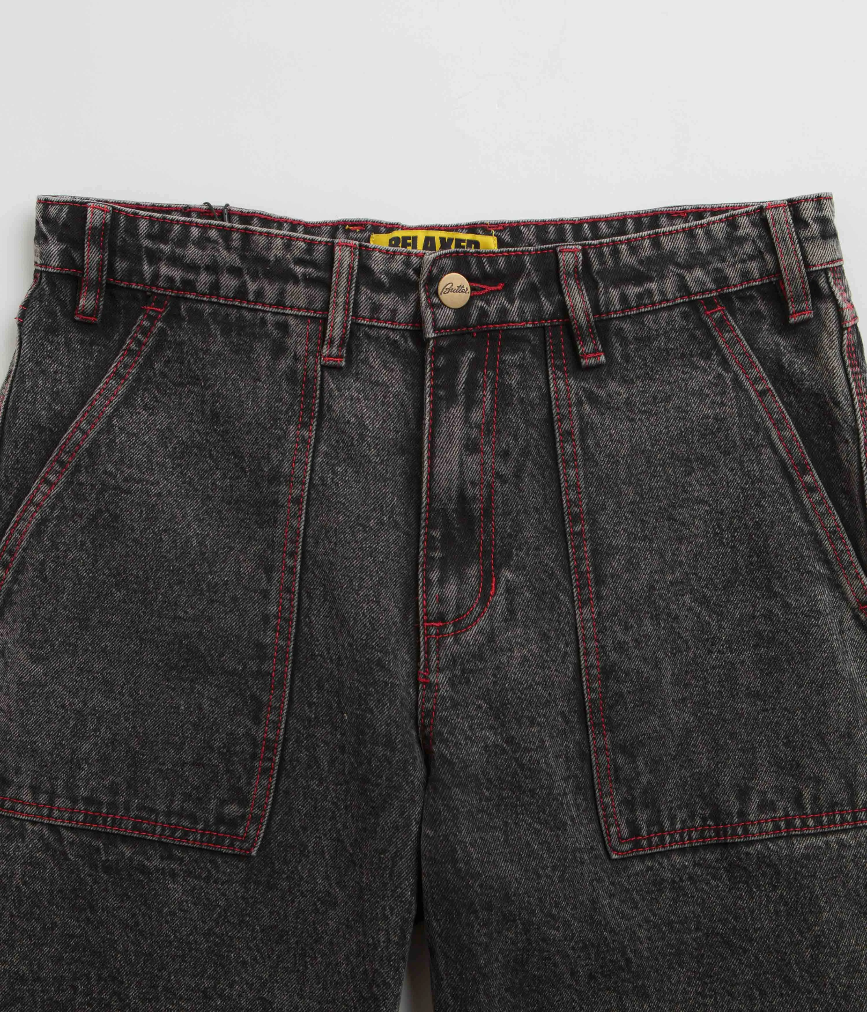 Butter Goods Breakdown Entspannte Jeans - Säuregewaschen Schwarz Butter Goods