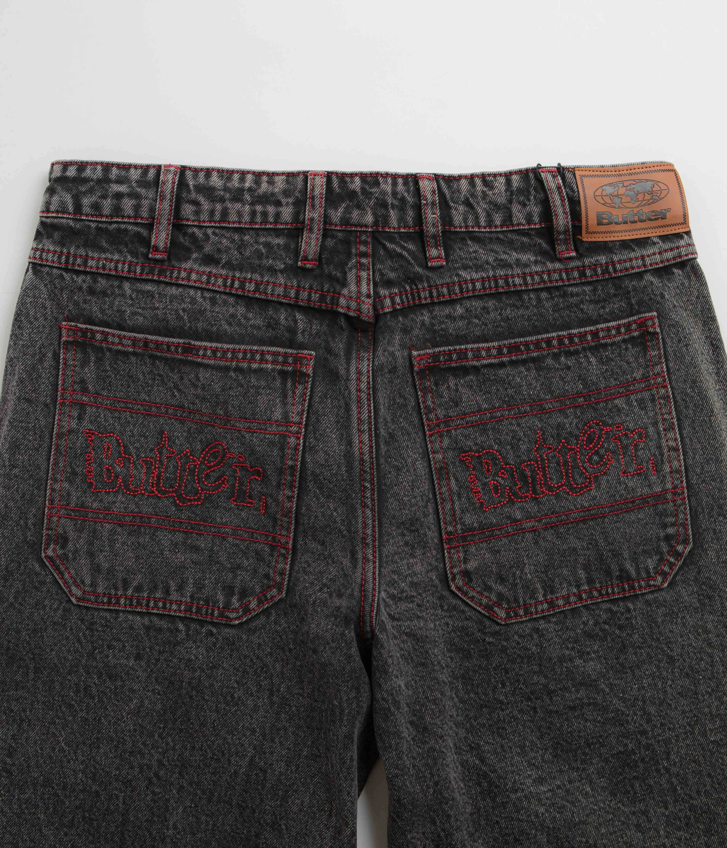 Butter Goods Breakdown Entspannte Jeans - Säuregewaschen Schwarz Butter Goods