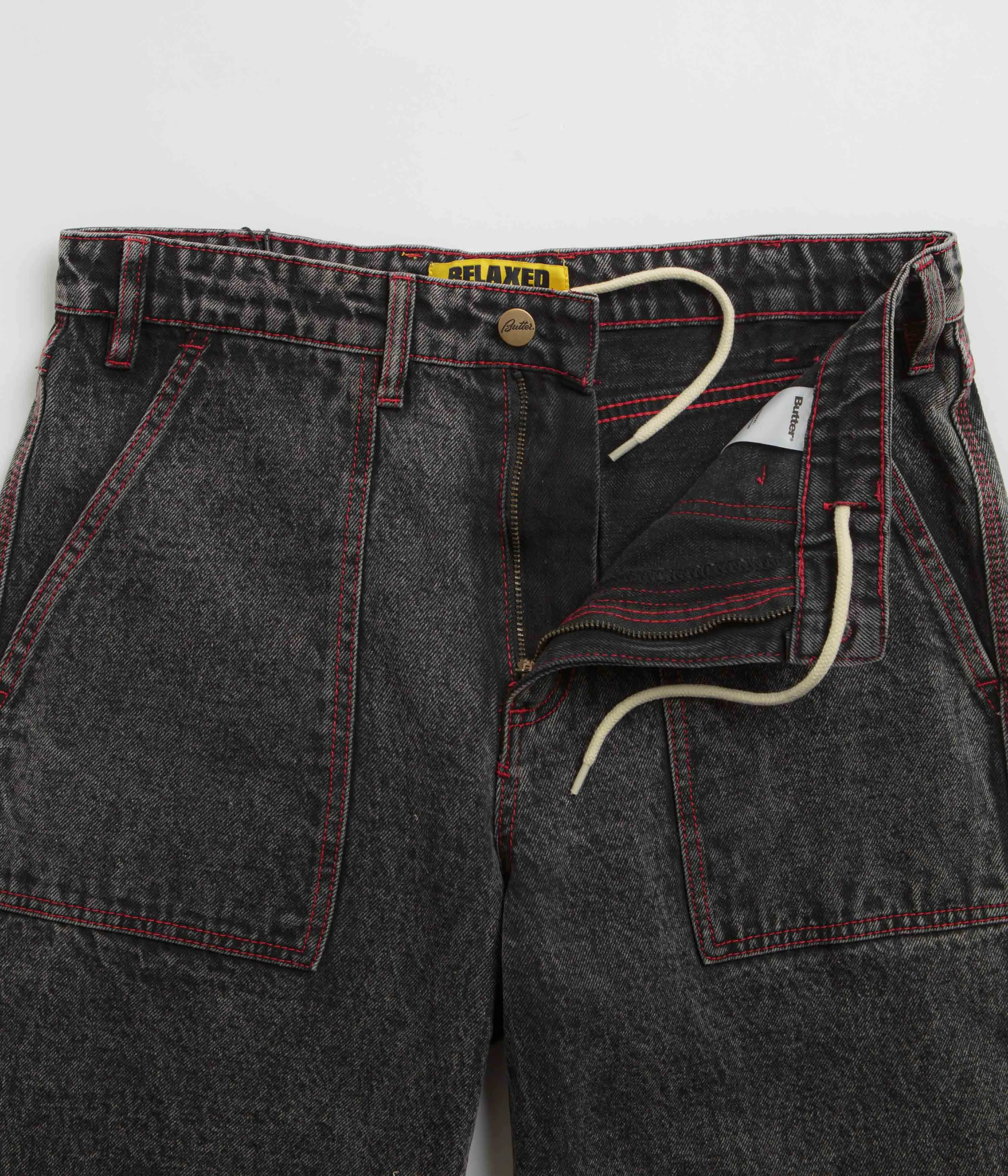 Butter Goods Breakdown Entspannte Jeans - Säuregewaschen Schwarz Butter Goods