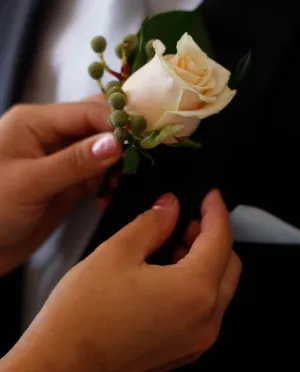 Buttonholes - Roses,realistic flower bouquet 