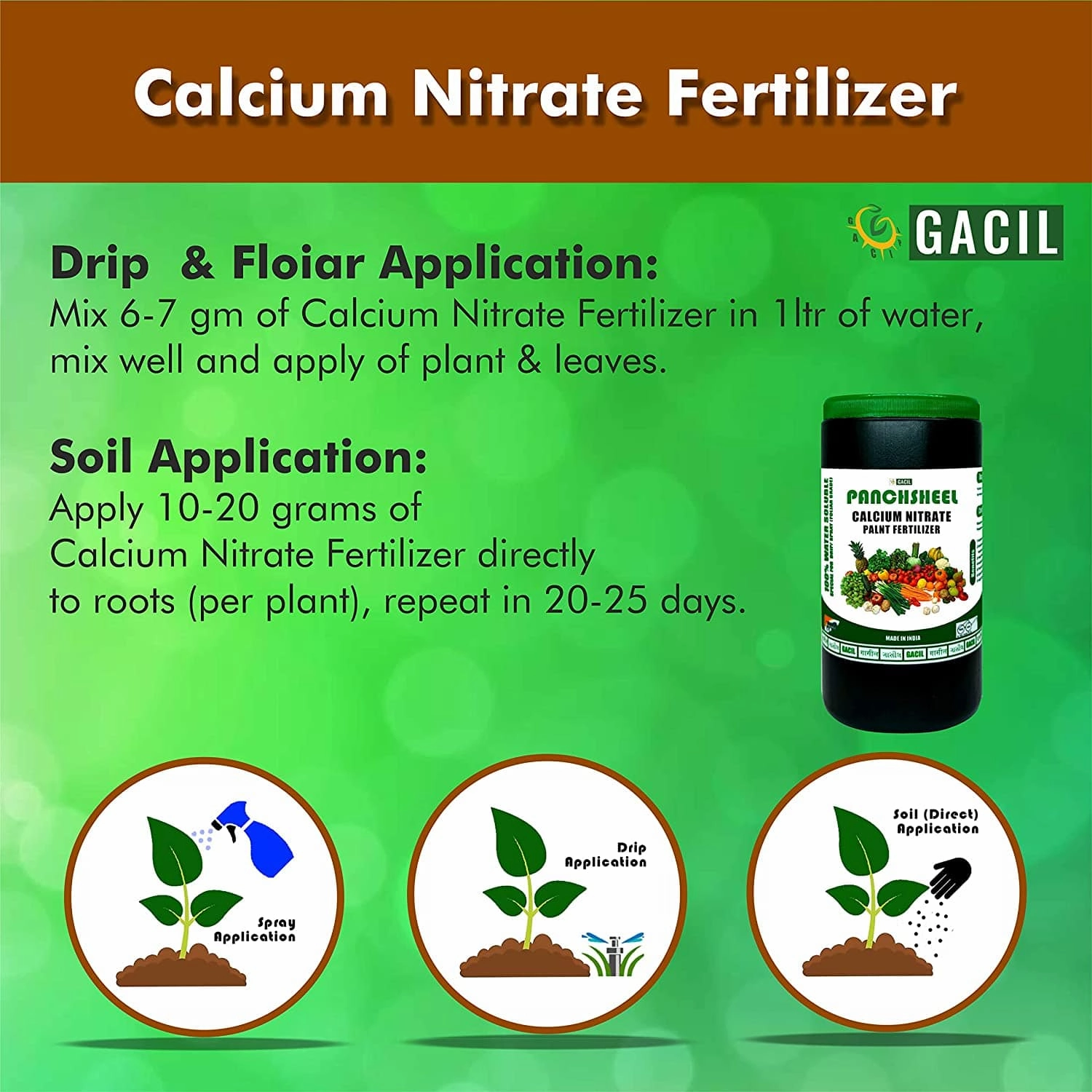 Calcium Nitrate (Granules) Fertilizer   18% Calcium (100% Water Soluble)