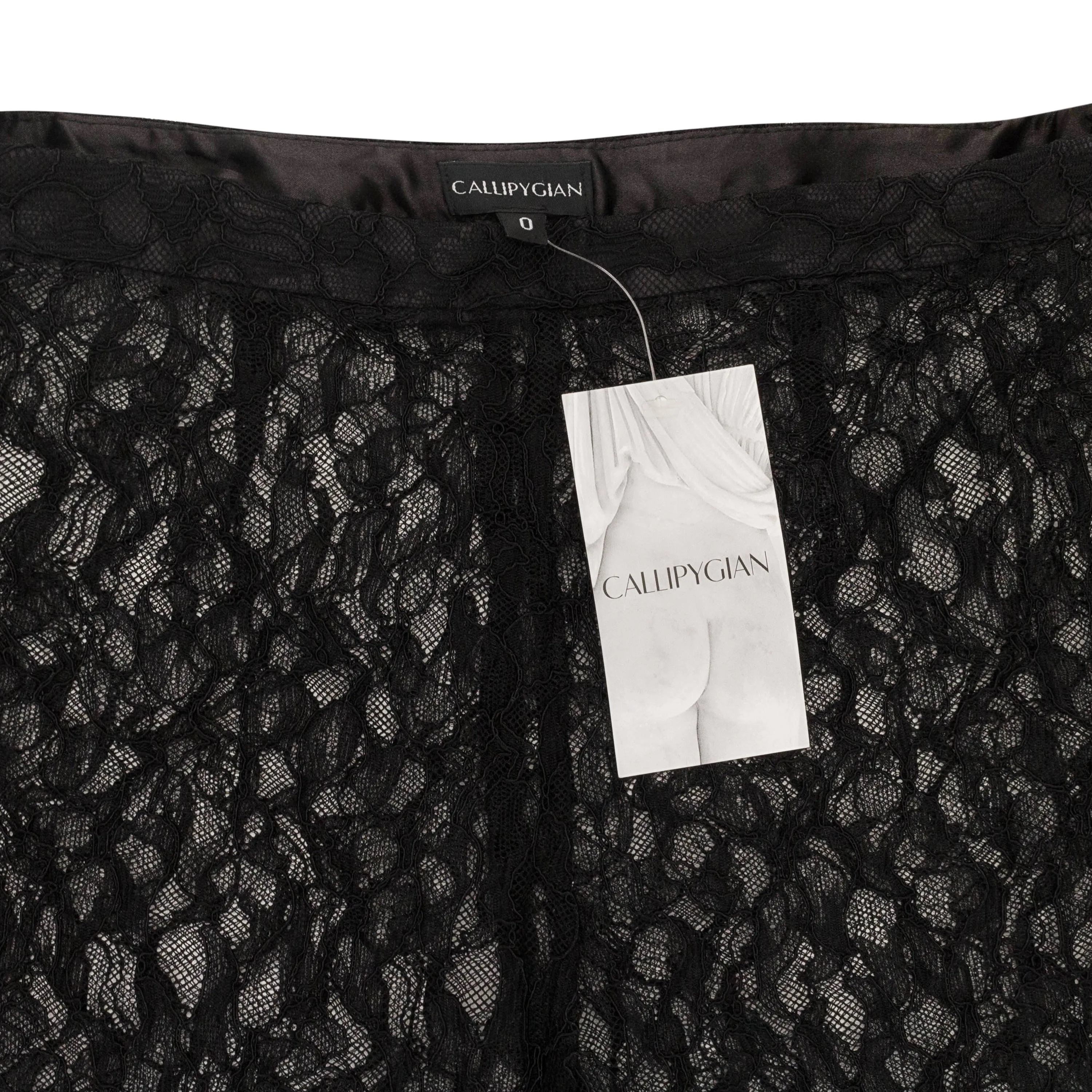 CALLIPYGIAN Spitzen-Schwarze Hose