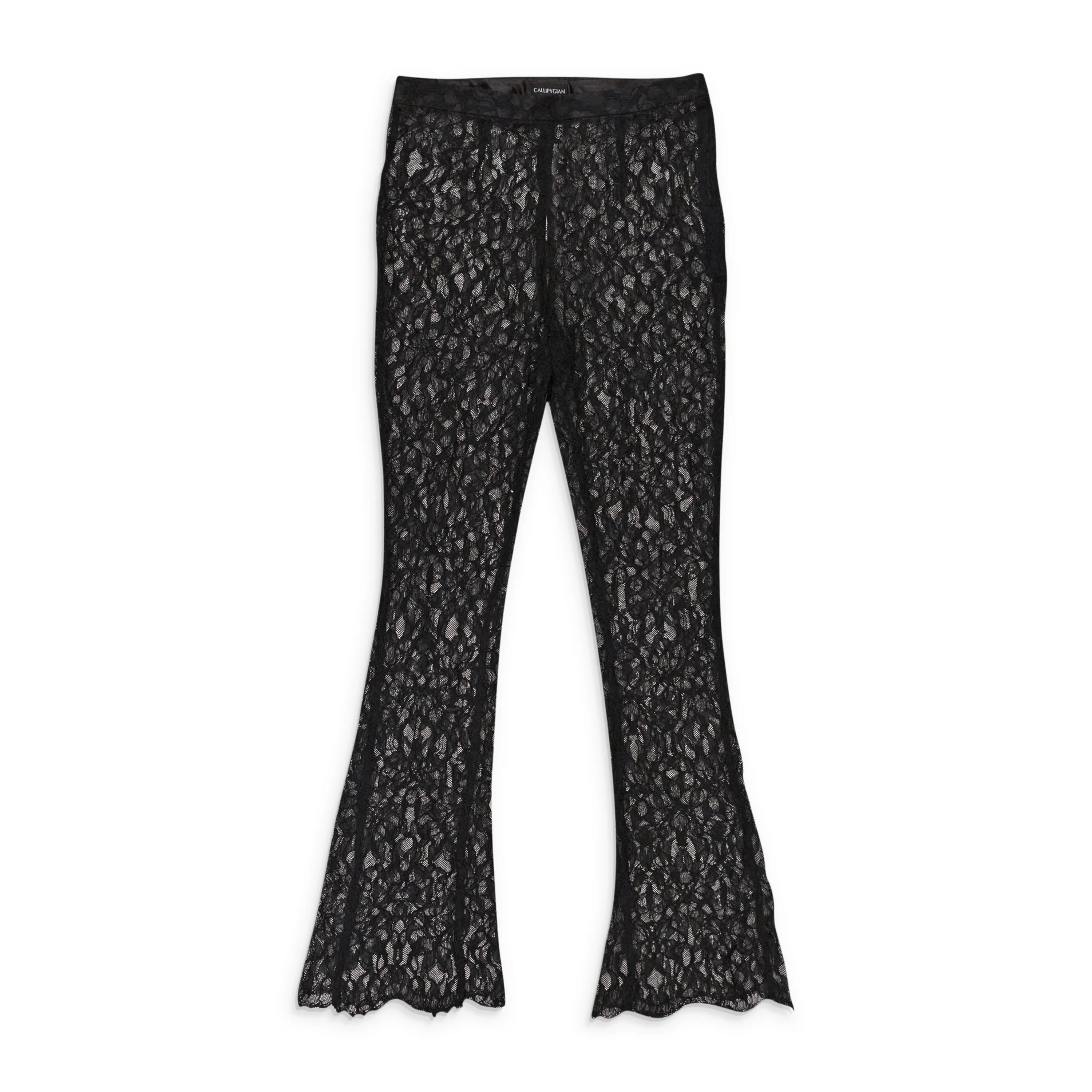 CALLIPYGIAN Spitzen-Schwarze Hose