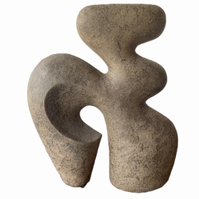 Camel Vase - Antiqued Grey 51cm,hand-painted ceramic vase
