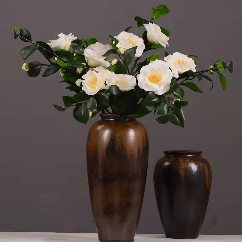 Camellia Artificial Silk Flowers 58cm Stem White CAMELLIA001