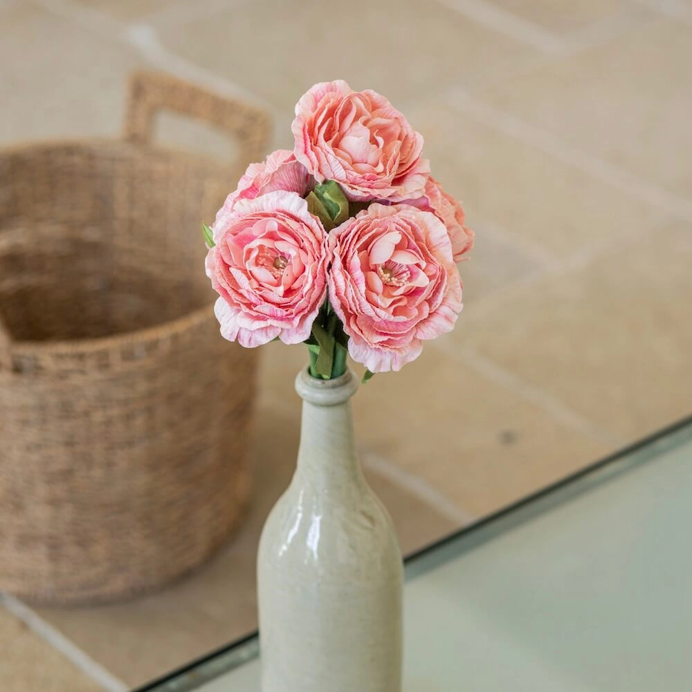 Camlia en papier rose ple