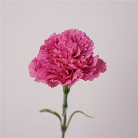 Carnation Real Touch Single Artificial Flower Hot Pink 50cm Stem CARNATION007,dried artificial flower