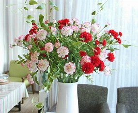 Carnation (White) 5215BDB10 artificial flower bouquet  