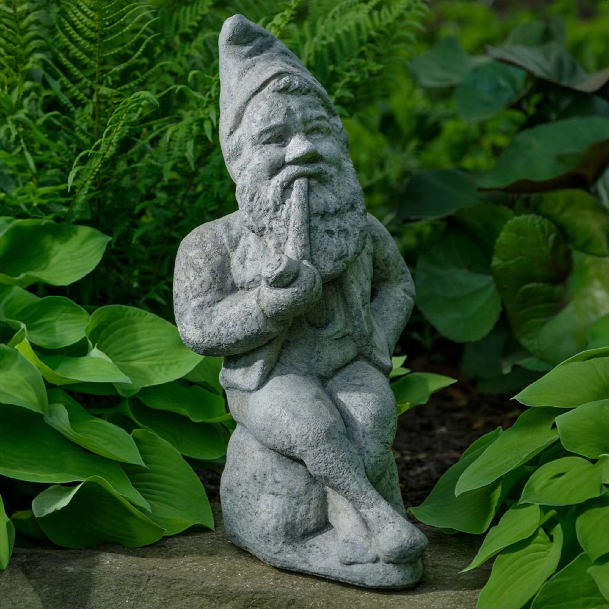 Cast Stone Vintage Garden Gnome Garden Statue