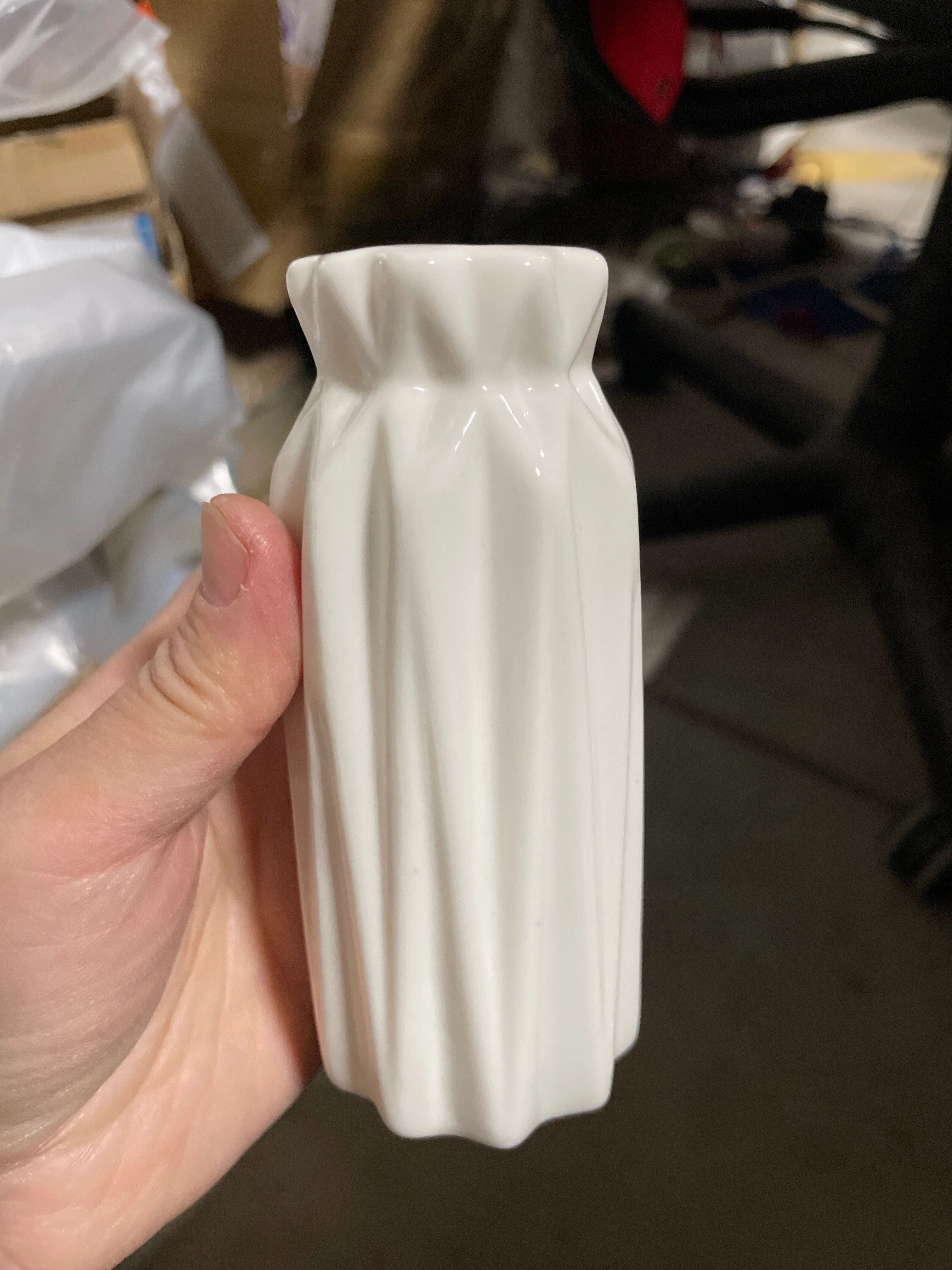 Ceramic Small White vase 4.5-5