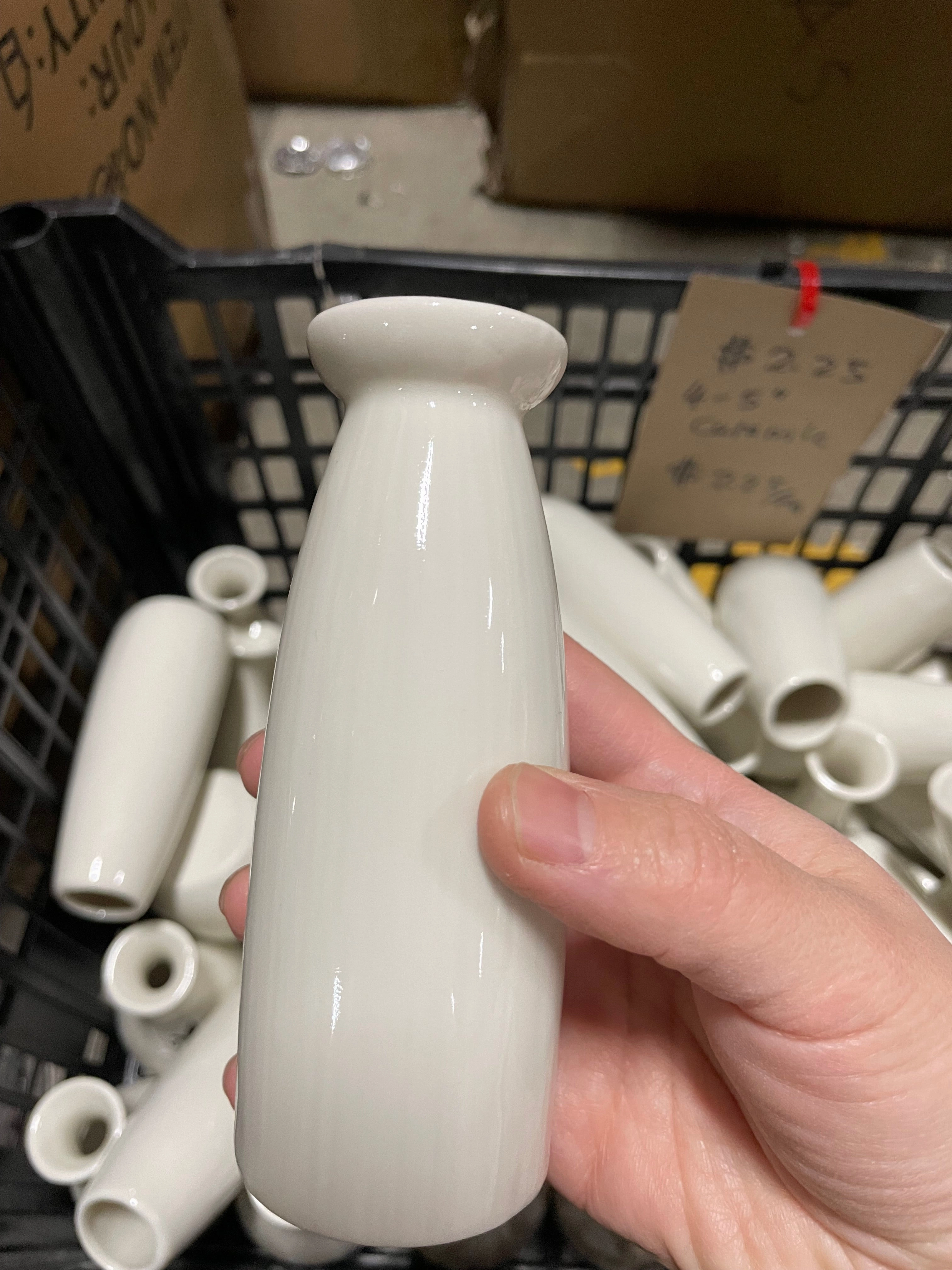 Ceramic Small White vase 4.5-5