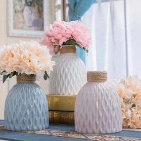 Ceramic vase white 5.7,aesthetic flower vase