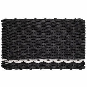 Charcoal with White Pearl Stripe Rope Doormat,garden field mower