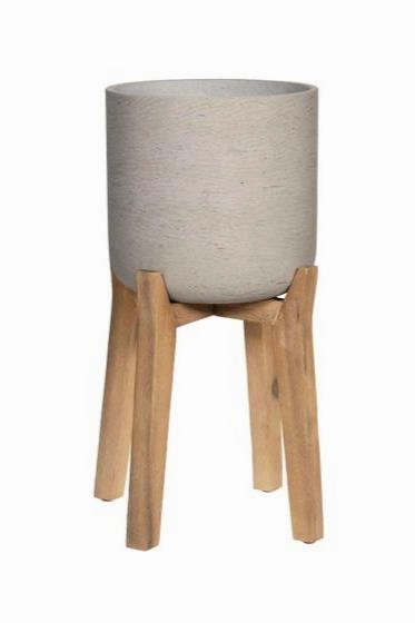 Charlie Pot & High Stand Grey Washed Medium