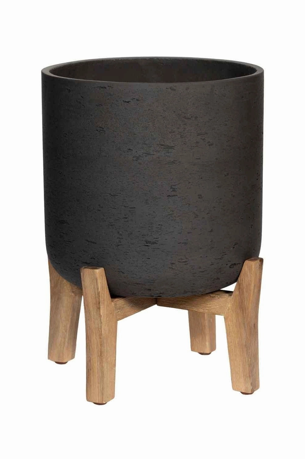 Charlie Pot & Low Stand Black Washed Medium