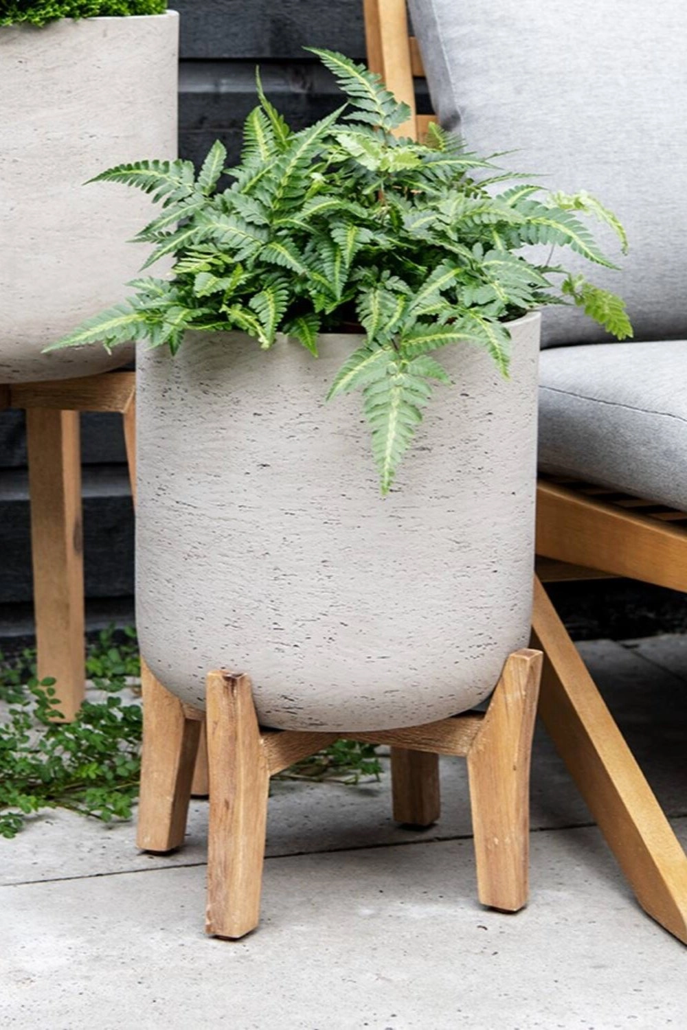 Charlie Pot & Low Stand Grey Washed XL
