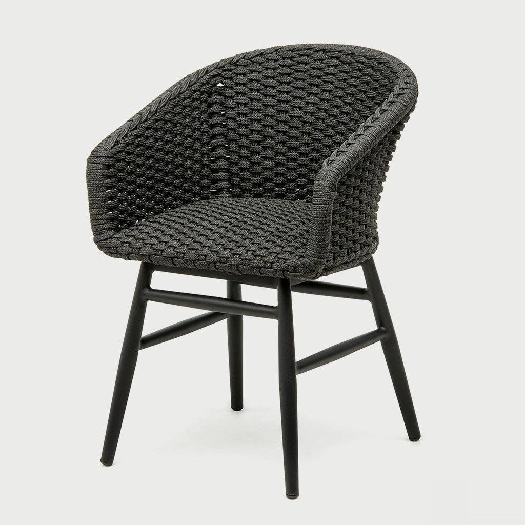 Charly Black Rope Dining Arm Chair,garden field mower