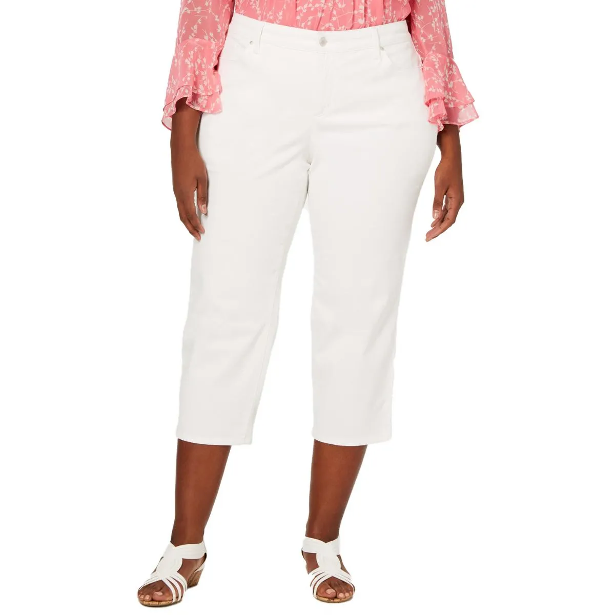 Charter Club Damen Plus Bristol Natural Taillenformende Slimming Fit Cropped Jeans