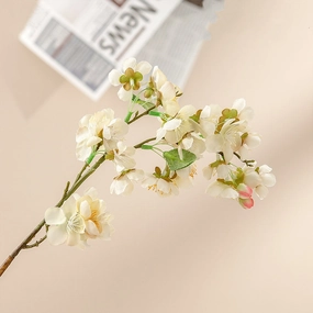 Cherry Blossom Artificial Silk Flower 52 Stem White BLOSSOM001,dried artificial flower