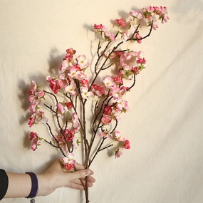 Cherry Blossom Artificial Silk Flower 97cm Stem Pink CHERRY0003,dried artificial flower
