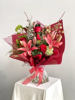 Chinese New Year Bouquet,realistic flower bouquet 