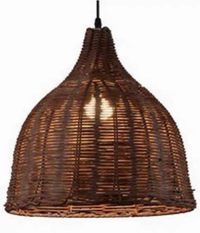 Chocolate dark Wicker hanging light 60cm/24h,aesthetic flower vase