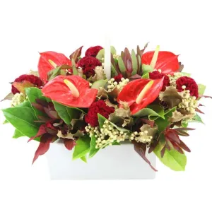 Christmas Table Centre - Long,realistic flower bouquet 