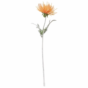 Chrysanthemum Artificial Silk Flower 49cm Stem Orange CHRYS008,dried artificial flower