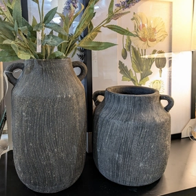 Cino Large Pot - Brown 37cm,hand-painted ceramic vase