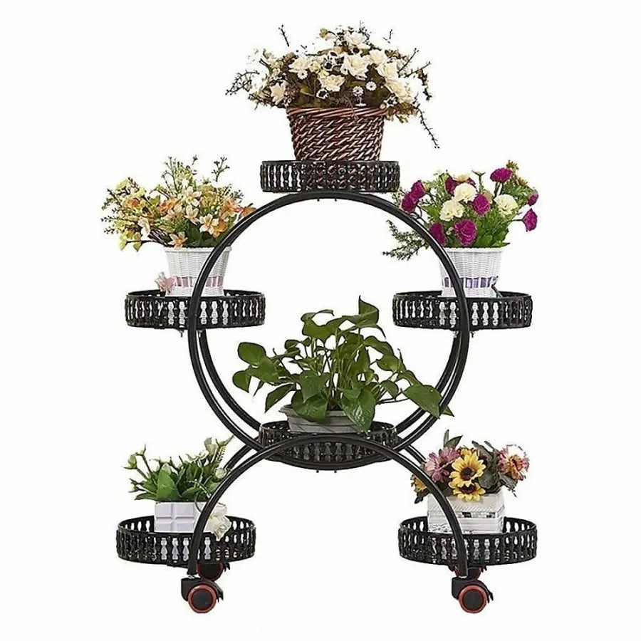 Circular Plant Stand for 6 Planters