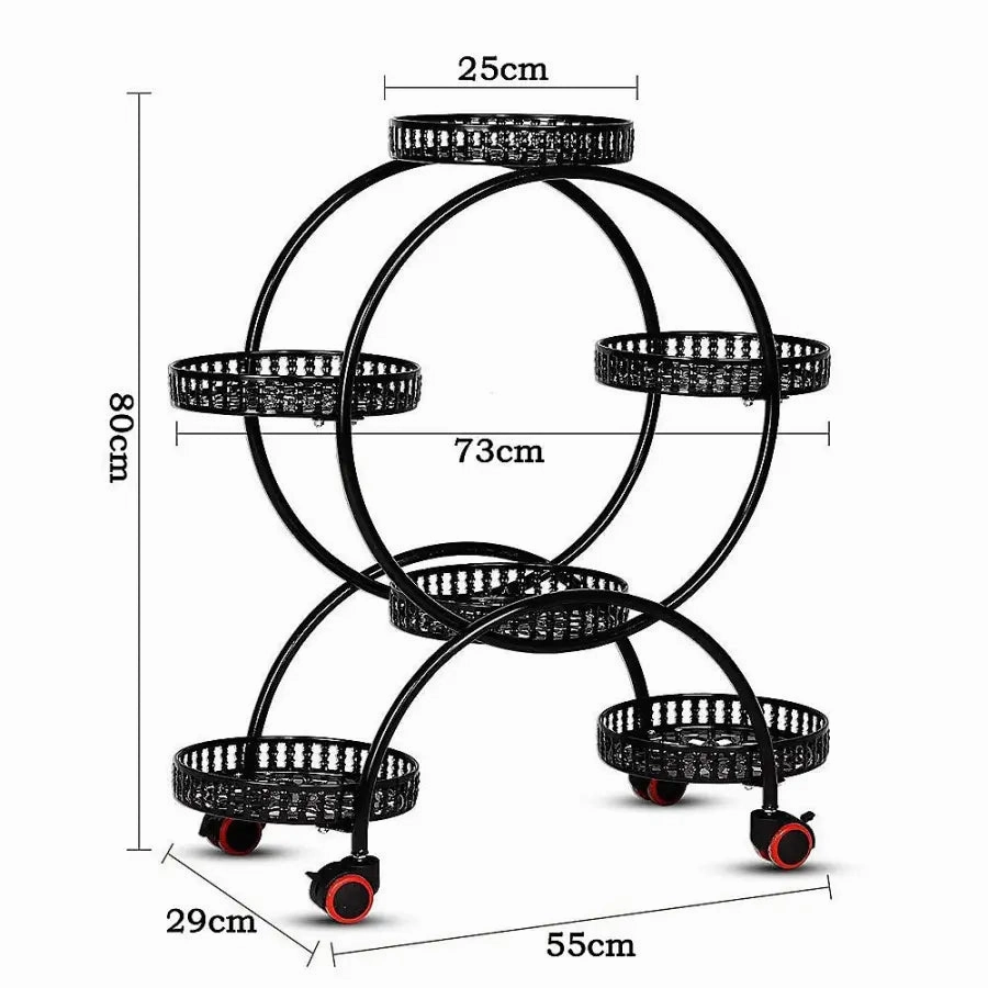 Circular Plant Stand for 6 Planters