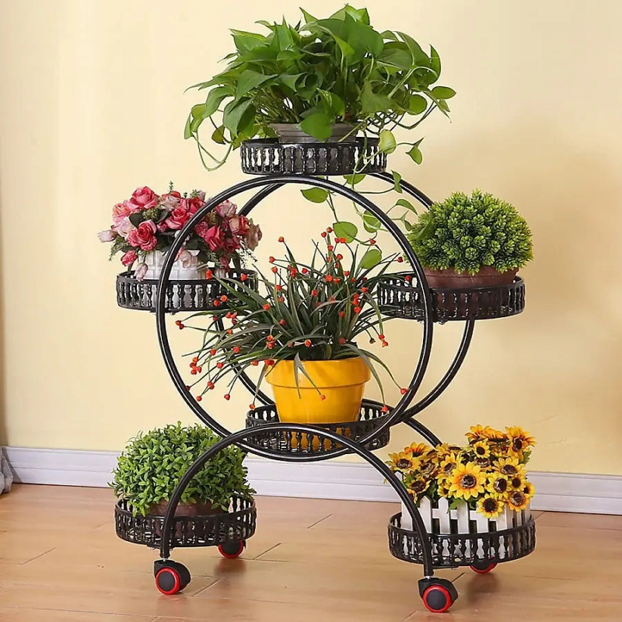 Circular Plant Stand for 6 Planters