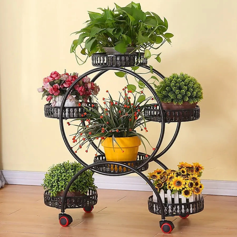 Circular Plant Stand for 6 Planters