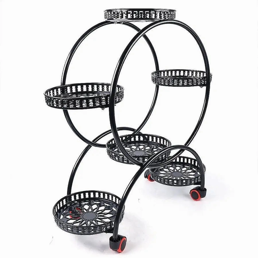 Circular Plant Stand for 6 Planters,plant shelf accessories