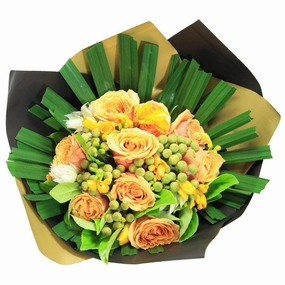 Citrus,realistic flower bouquet 
