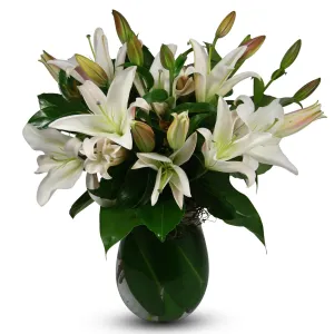 Classic Lilies,realistic flower bouquet 