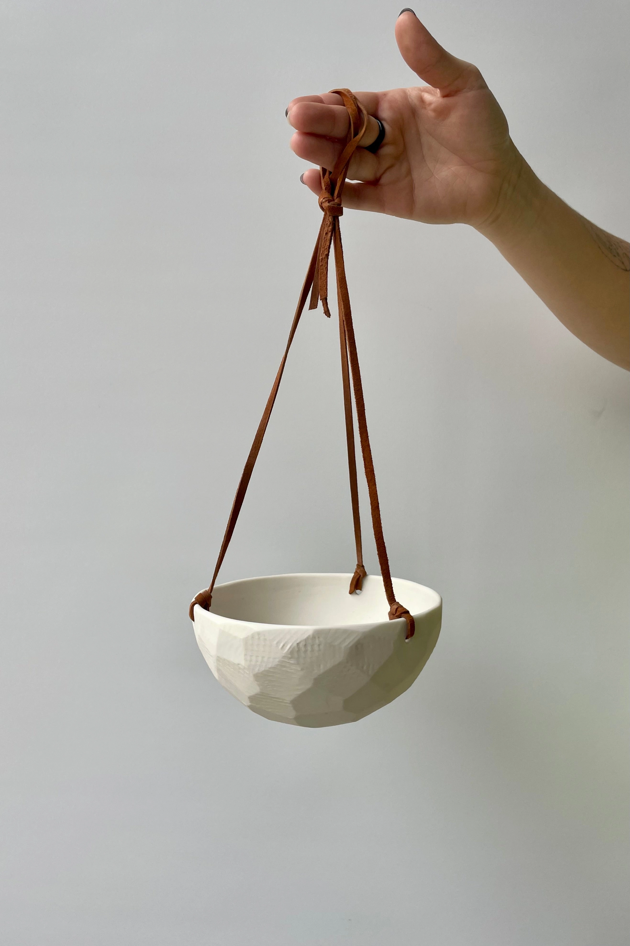 Classic Hanging Planter Porcelain Small,indoor flower container