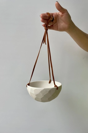 Classic Hanging Planter Porcelain Small,indoor flower container