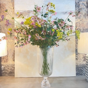 Classic Large Ribbed Glass Vase 53cm,hand-painted ceramic vase