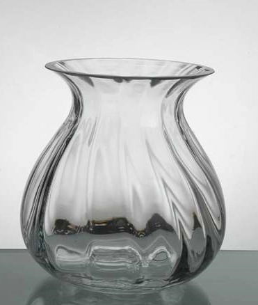 Classy Small Bud vase with ripple 7h,aesthetic flower vase