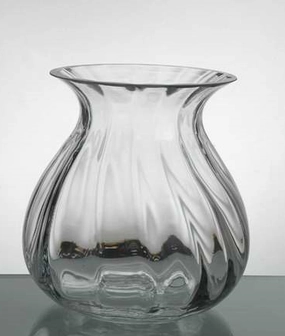 Classy Small Bud vase with ripple 7h,aesthetic flower vase